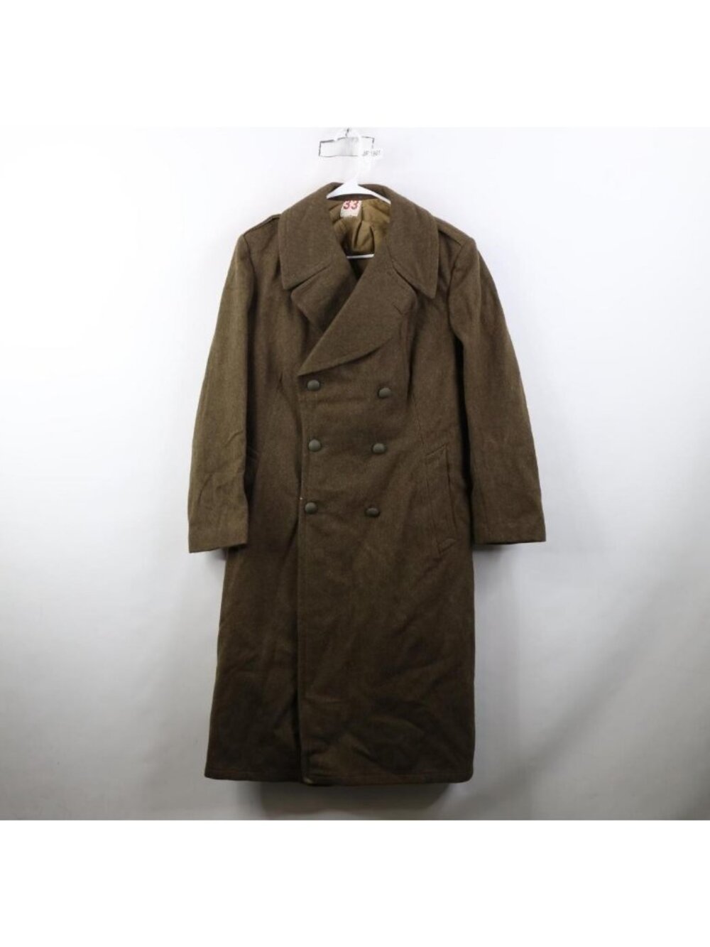Vtg 40s WWII French Military Mens FR 33 Heavy Wool Trench Coat Jacket Peacoat